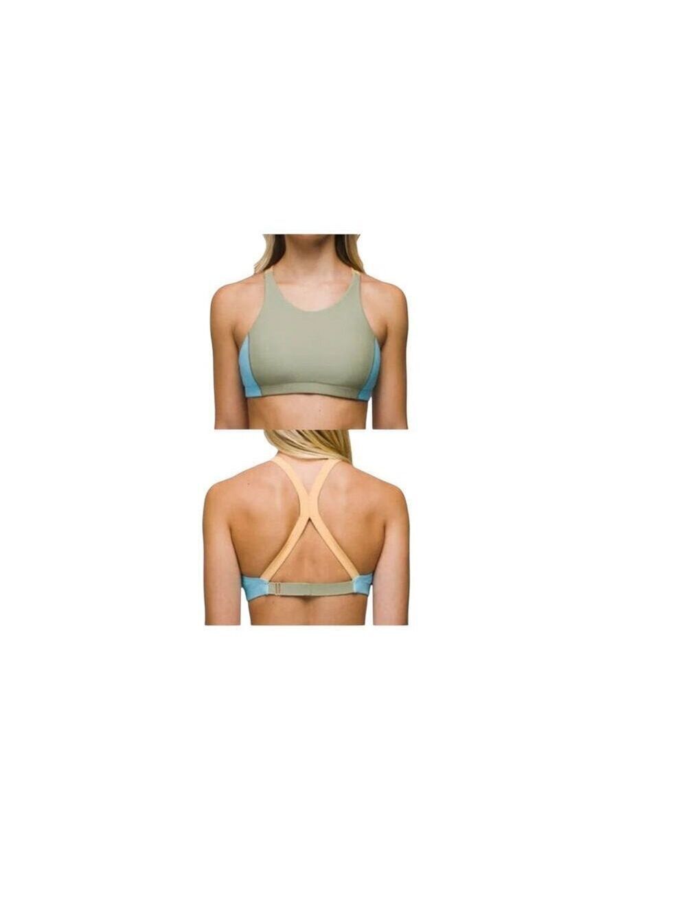 prAna Baja Bound Swim Top XS Sweet Agave NWT Colorblock